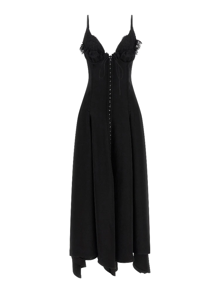 Black Acetate Long Dress
