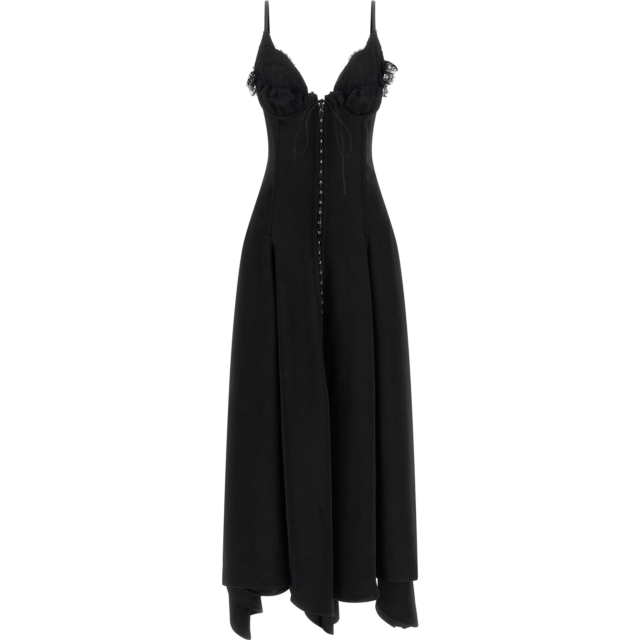 Black Acetate Long Dress
