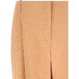 Beige Acetate Casual Pants