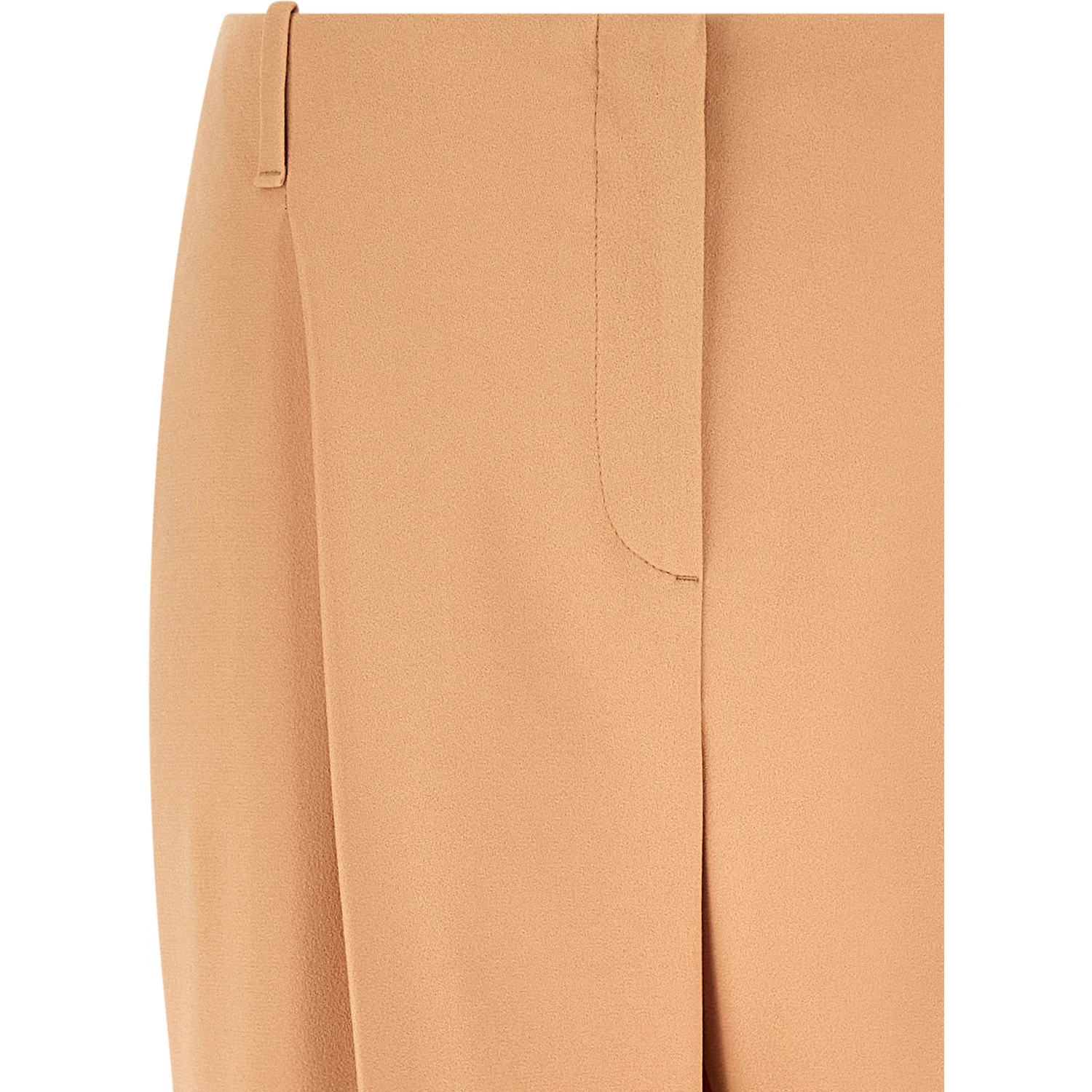 Beige Acetate Casual Pants