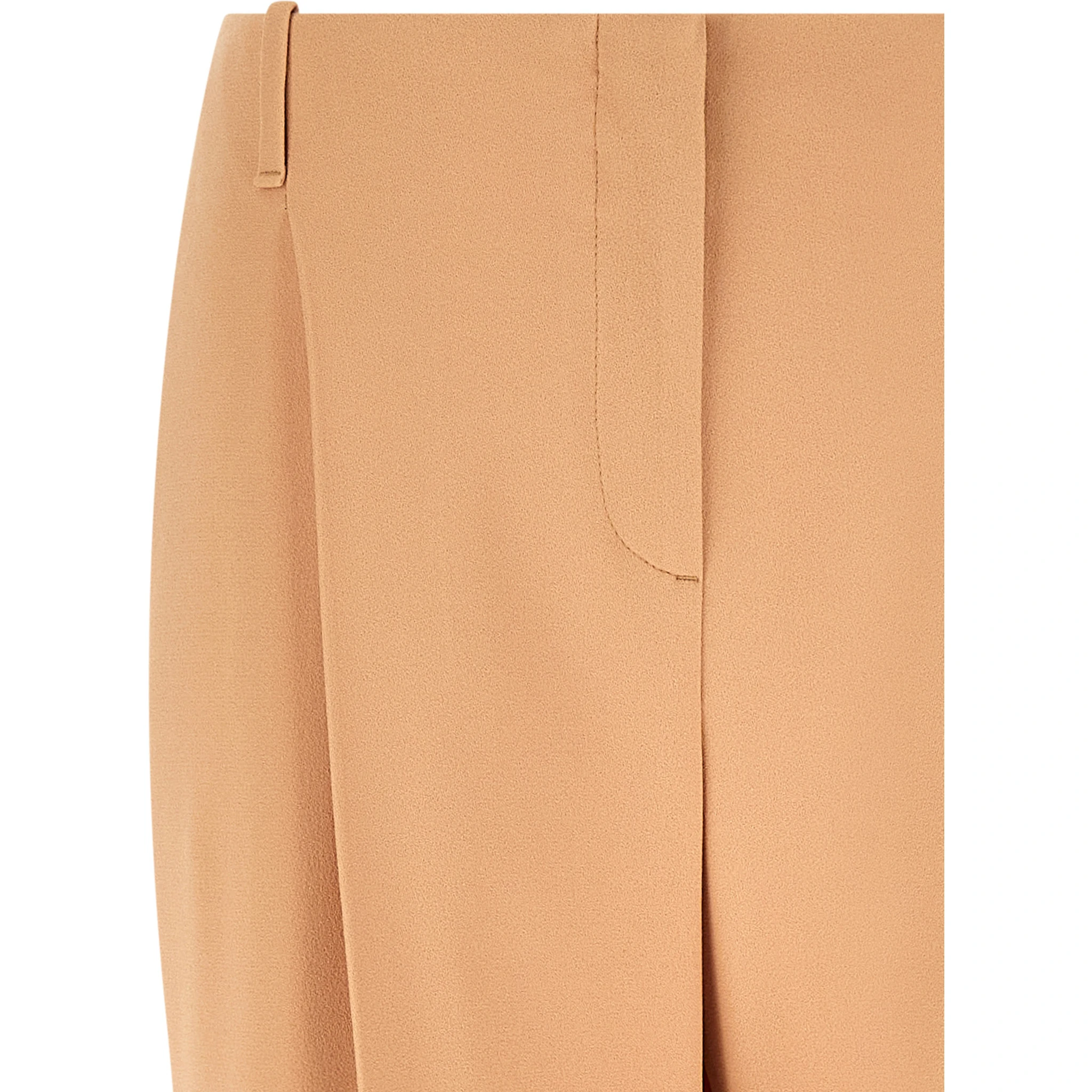 Beige Acetate Casual Pants