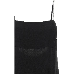 Black Viscose Long Dress