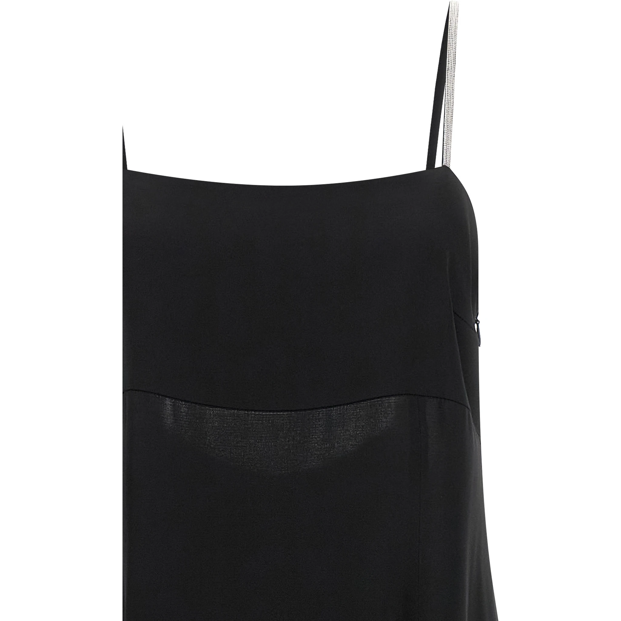 Black Viscose Long Dress