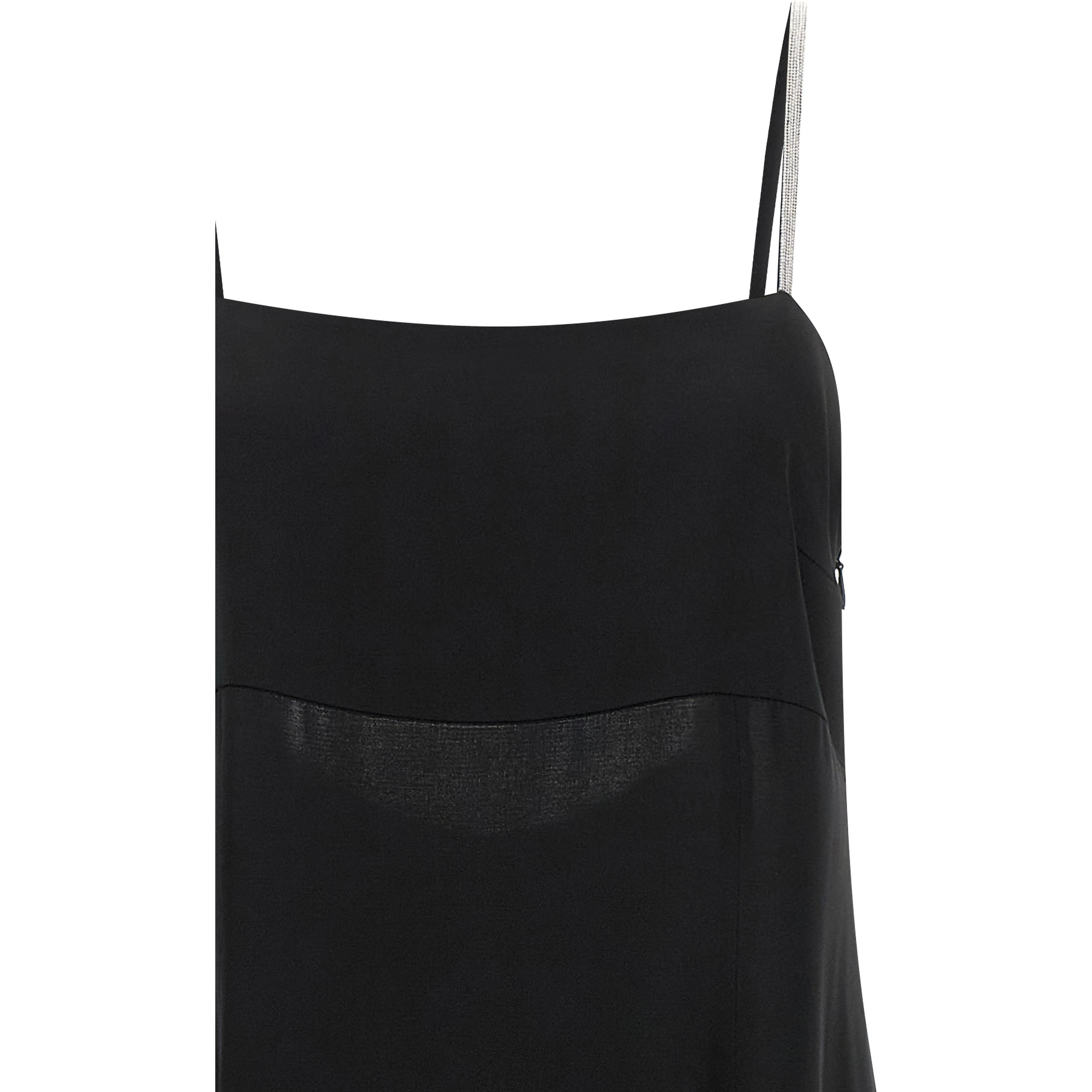 Black Viscose Long Dress