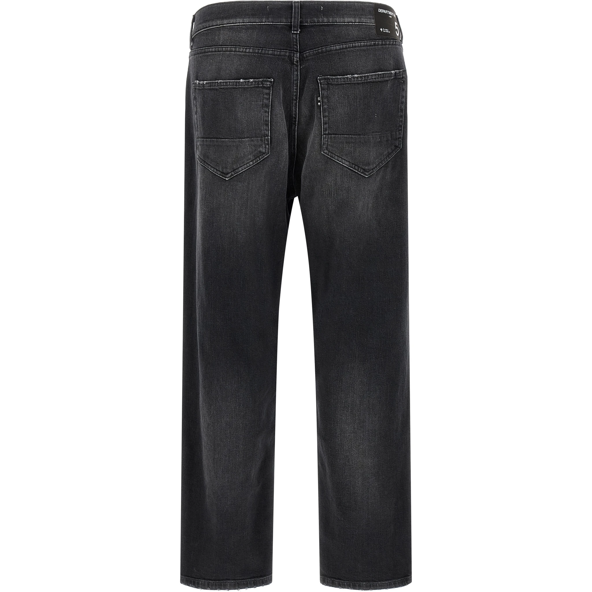 Black Cotton Cropped Jeans