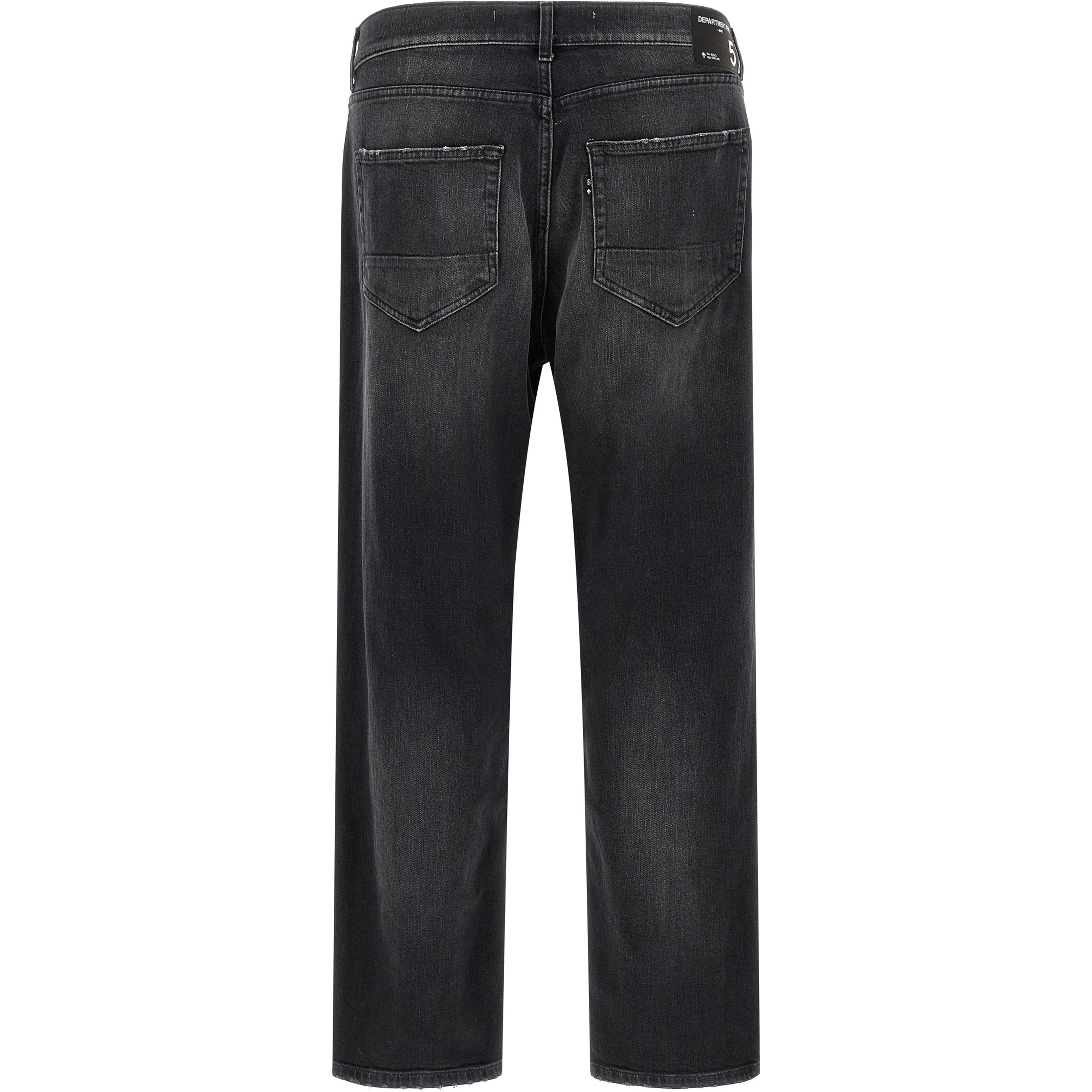 Black Cotton Cropped Jeans
