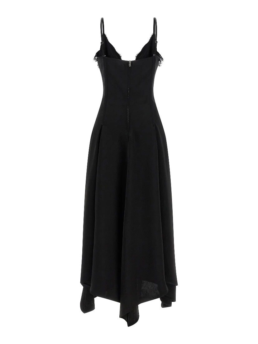 Black Acetate Long Dress