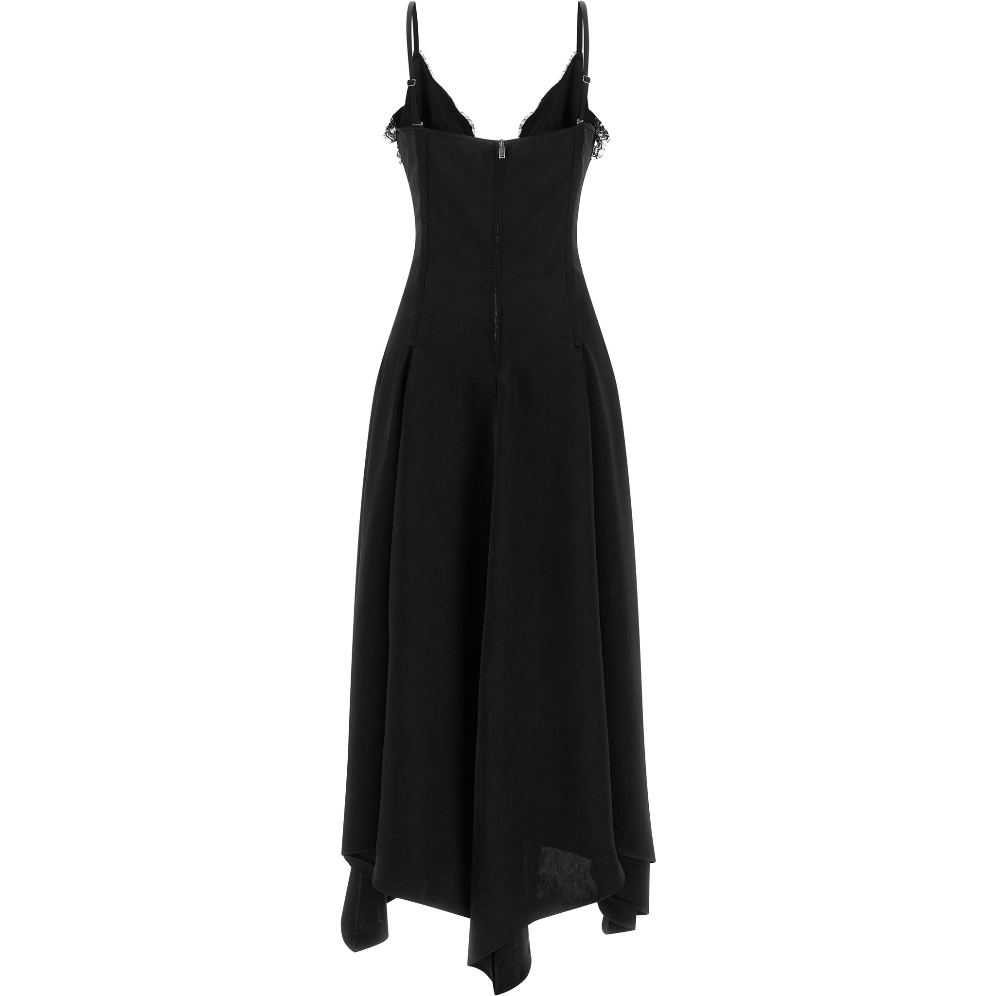 Black Acetate Long Dress