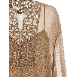 Beige Silk Blouse