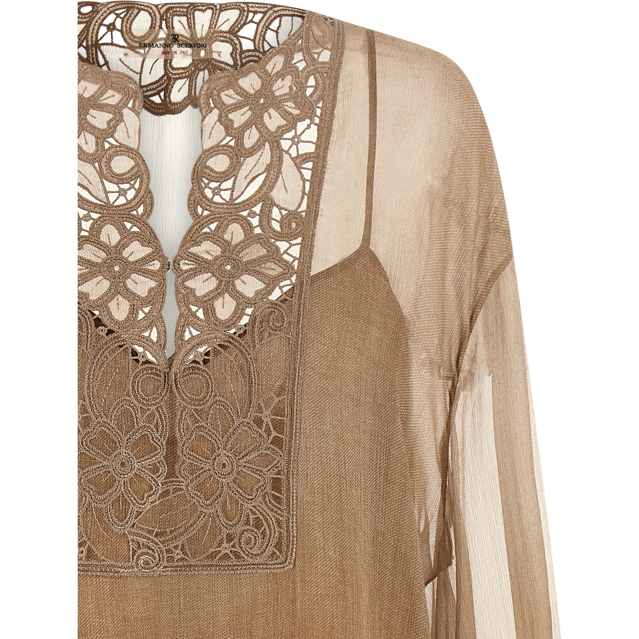 Beige Silk Blouse