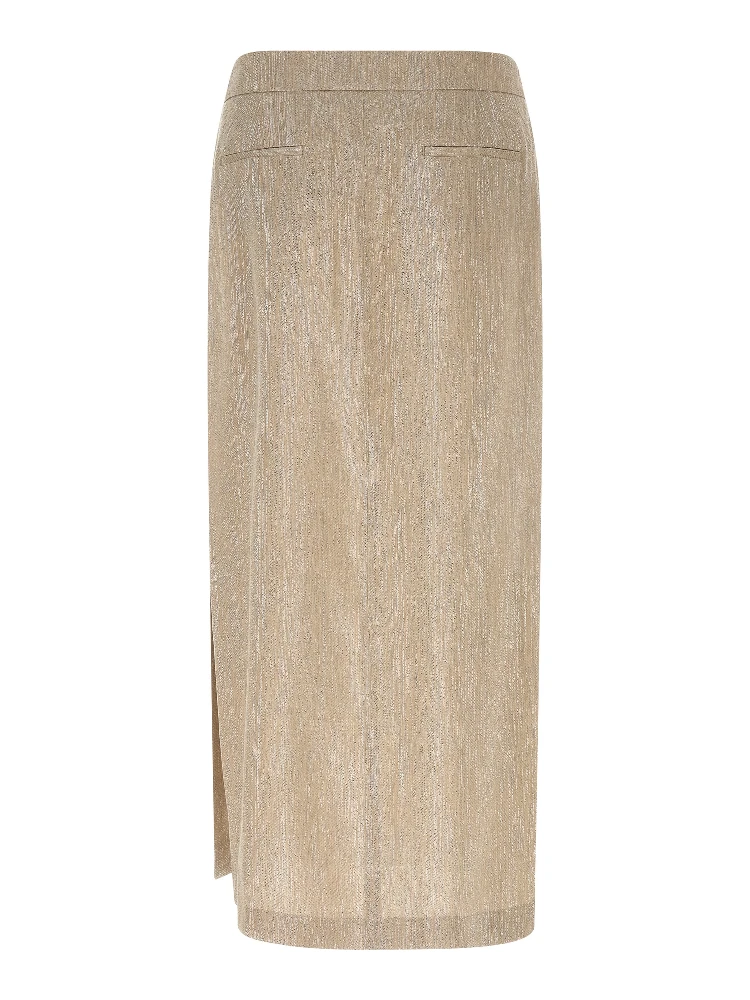 Beige Viscose Midi Skirt alternative