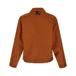 Brown Polyester Shell Jacket