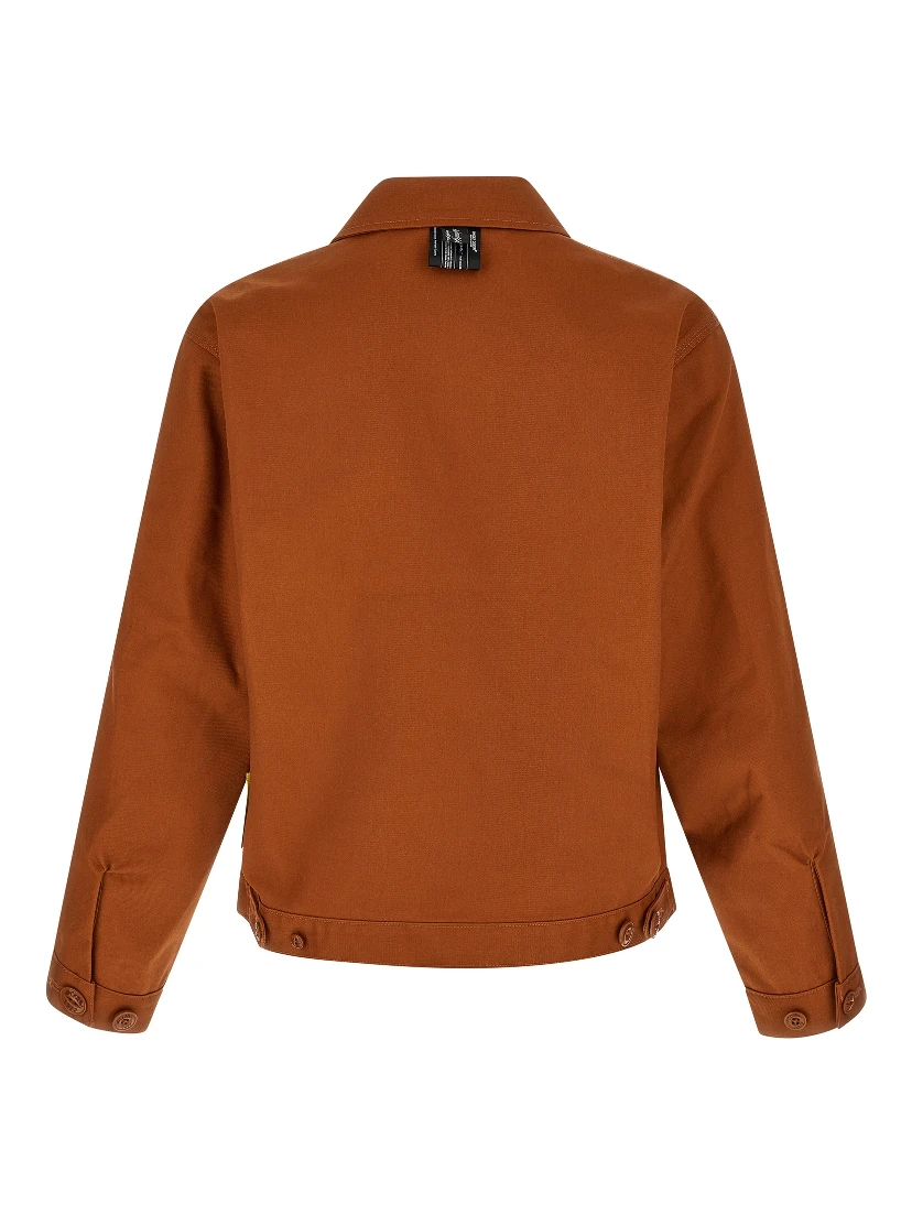 Brown Polyester Shell Jacket