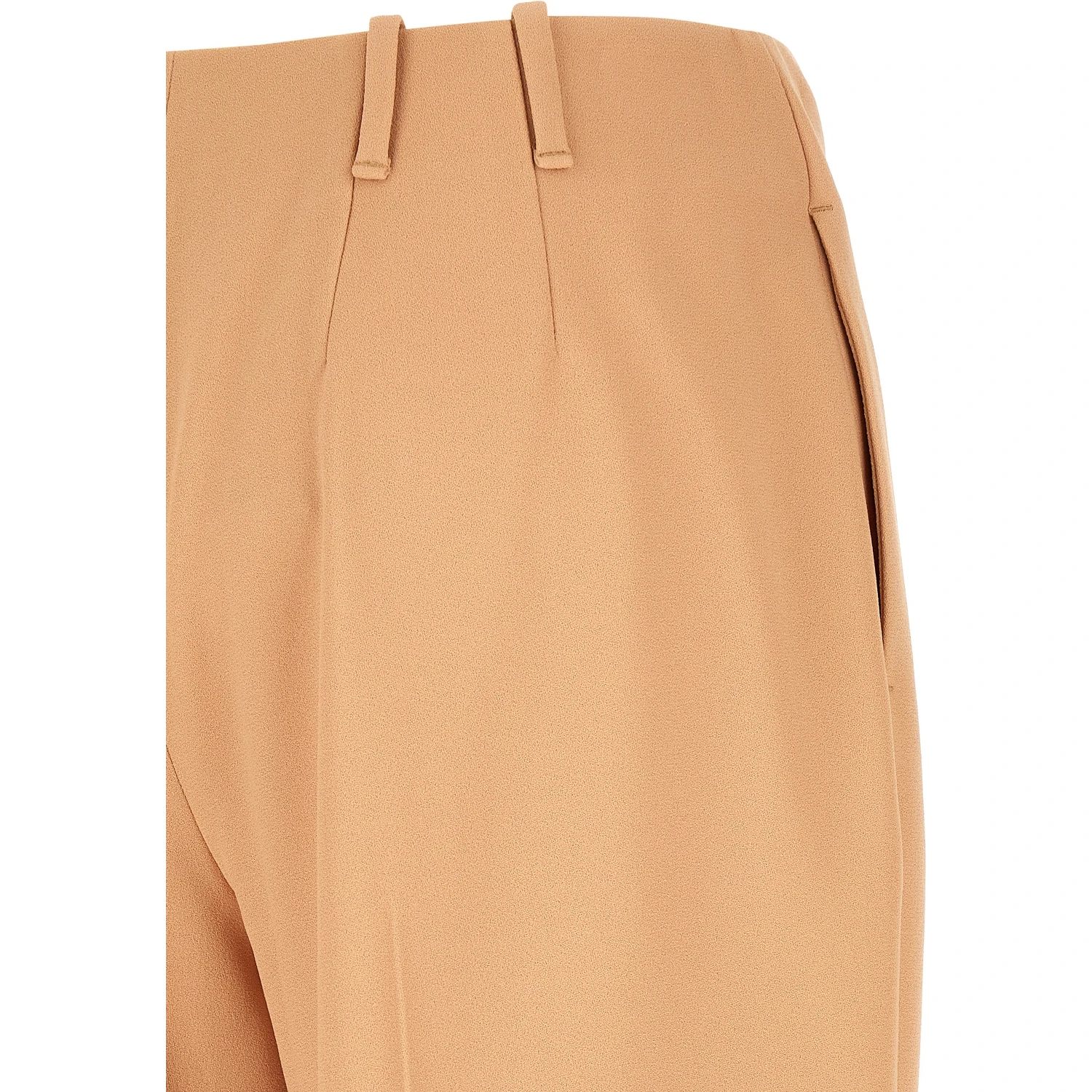 Beige Acetate Casual Pants