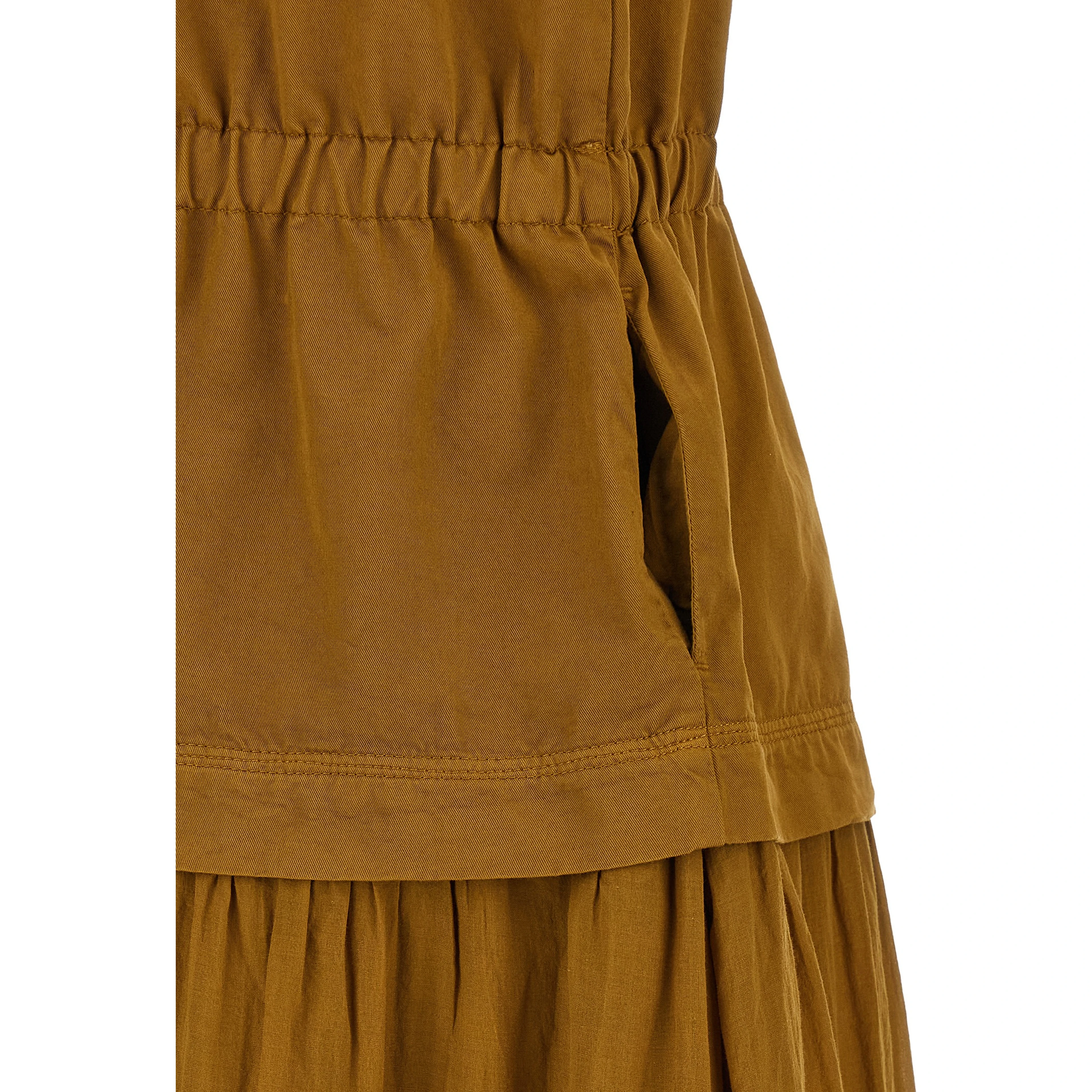 Brown Cotton Long Dress