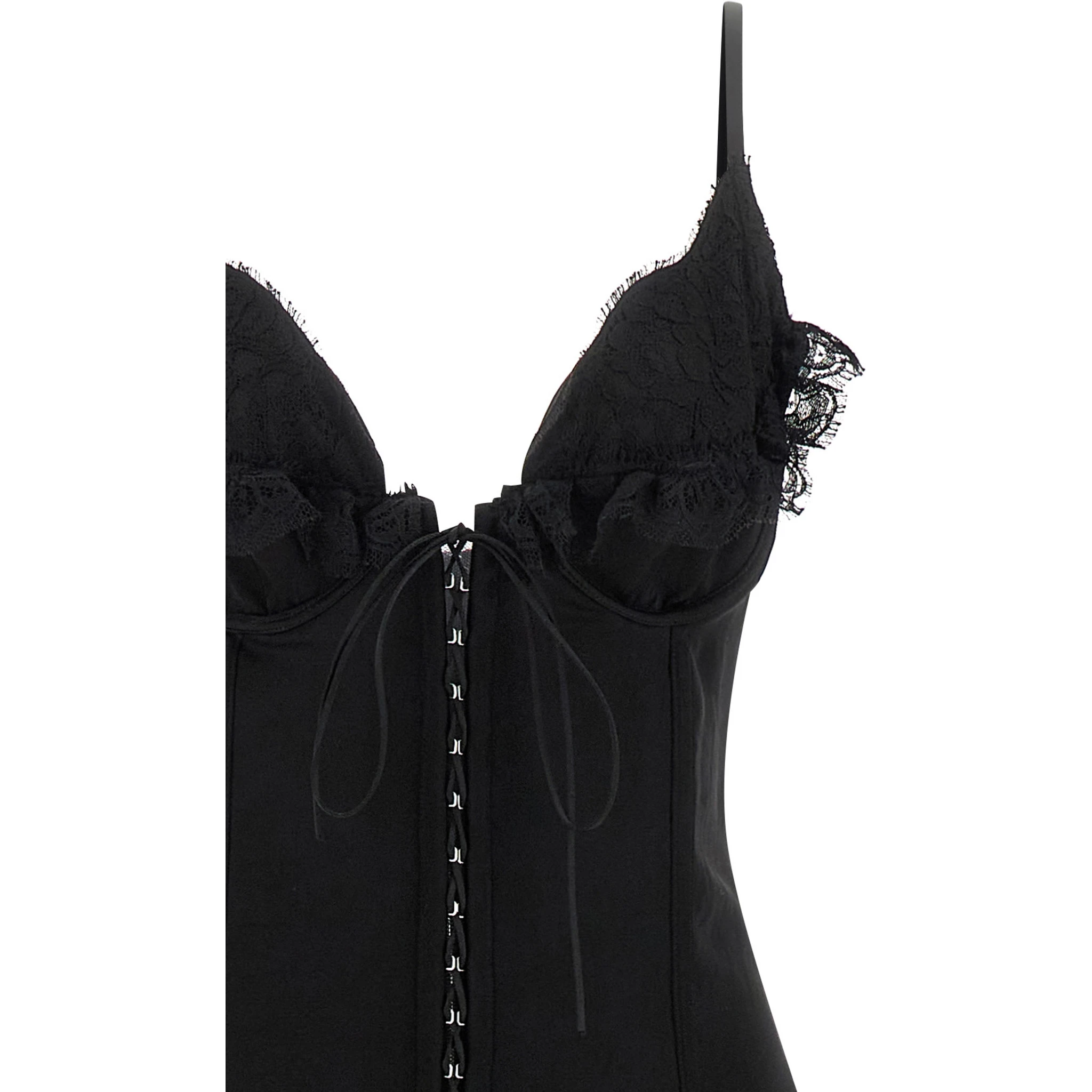 Black Acetate Long Dress
