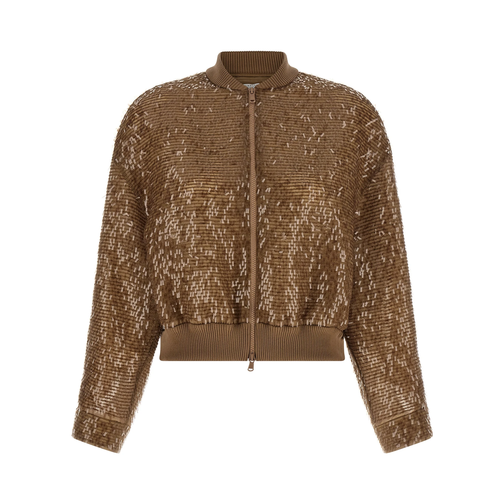 Brown Silk Cardigan