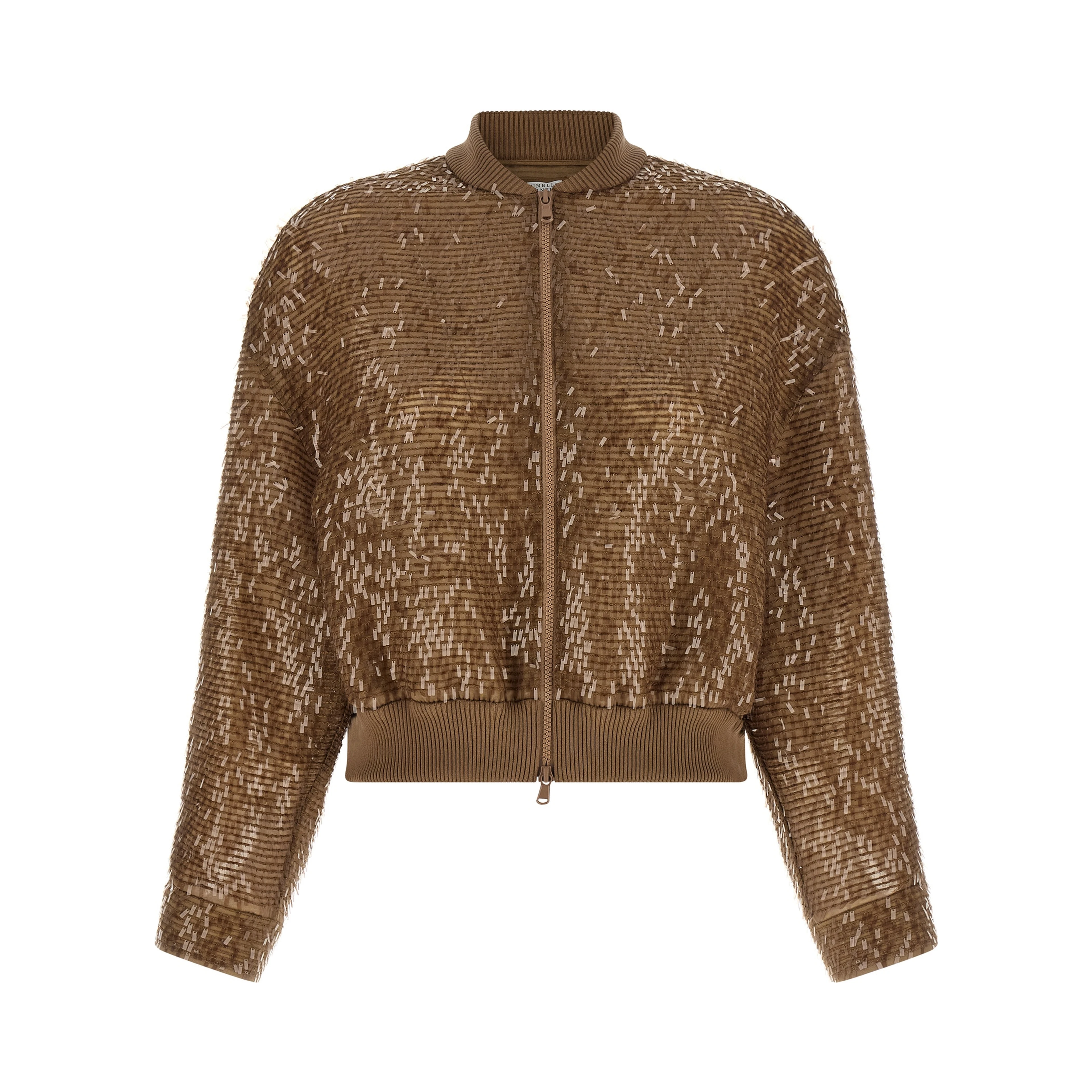 Brown Silk Cardigan