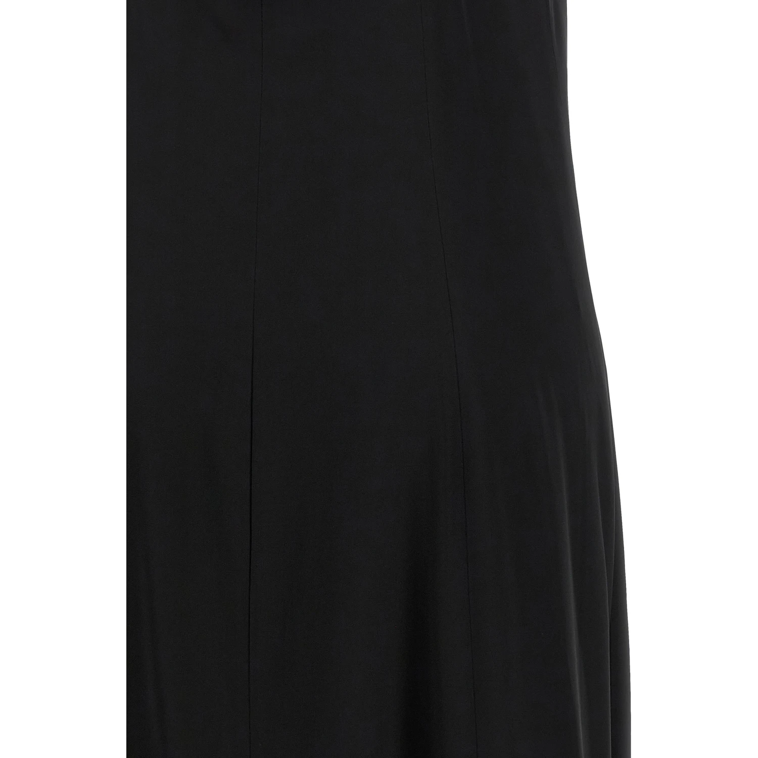 Black Viscose Long Dress
