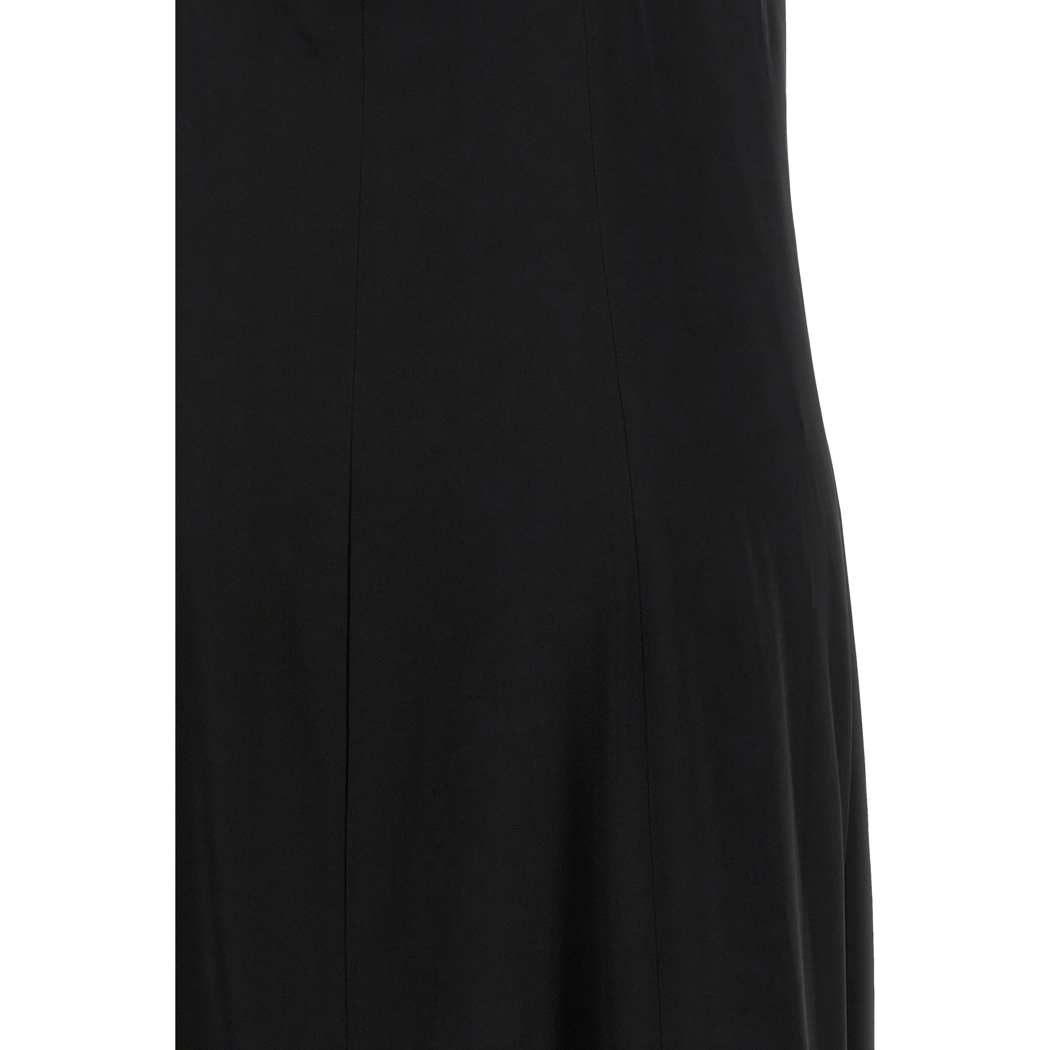 Black Viscose Long Dress