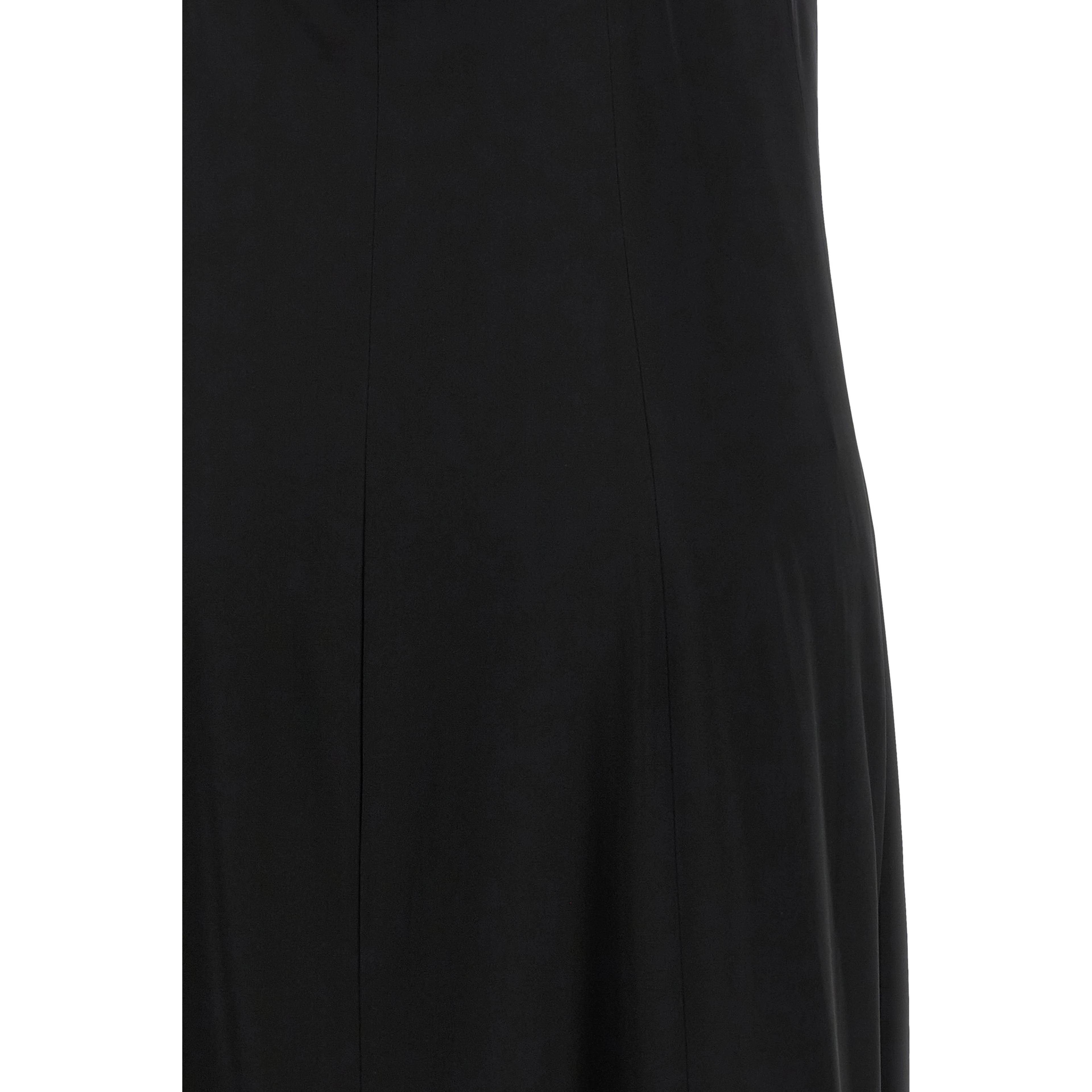 Black Viscose Long Dress