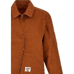 Brown Polyester Shell Jacket
