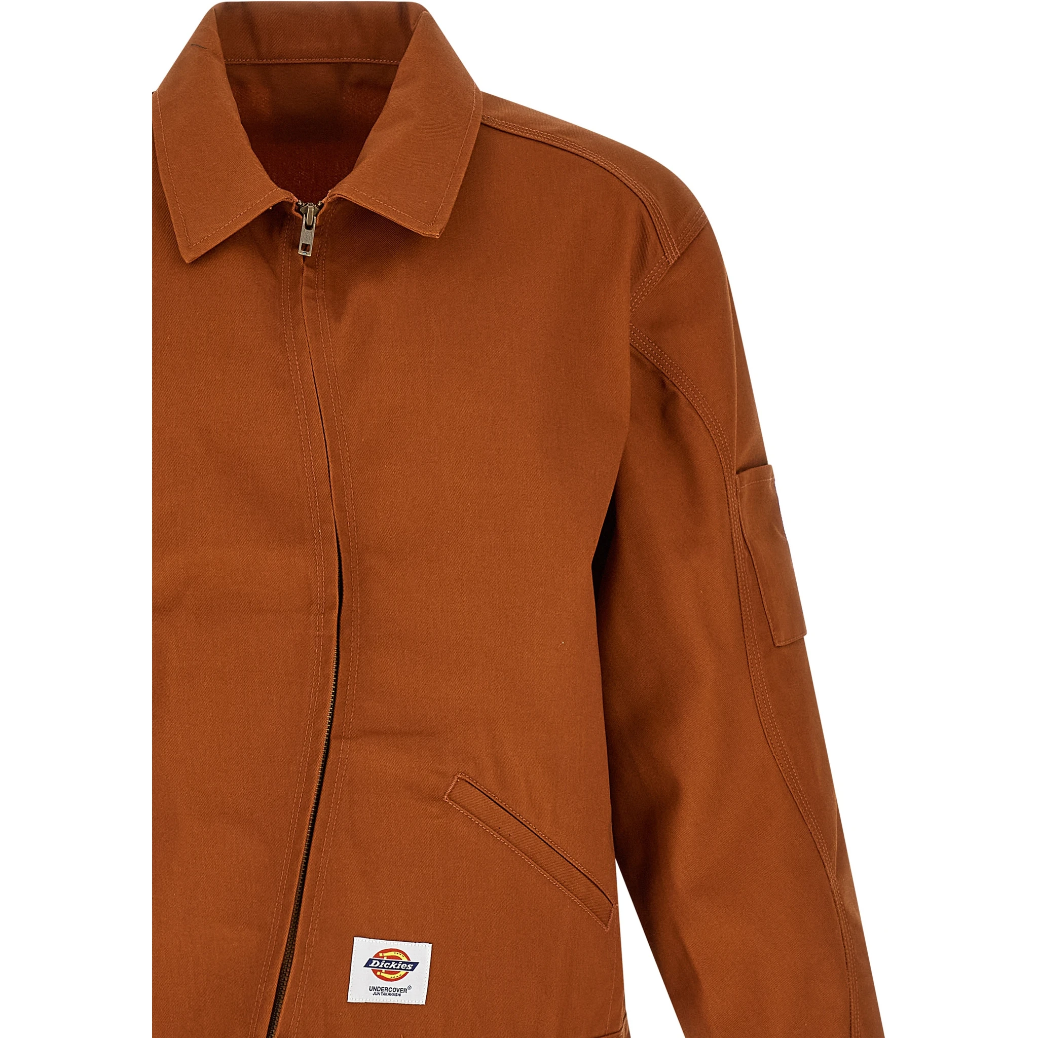 Brown Polyester Shell Jacket