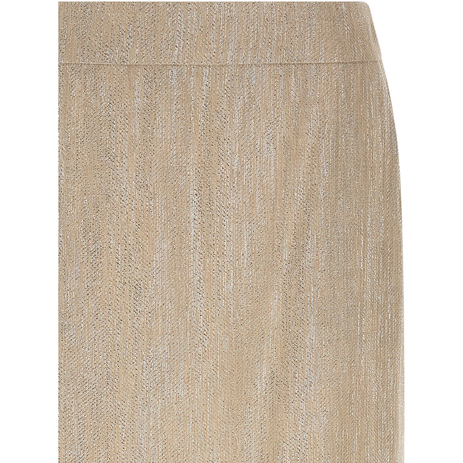 Beige Viscose Midi Skirt