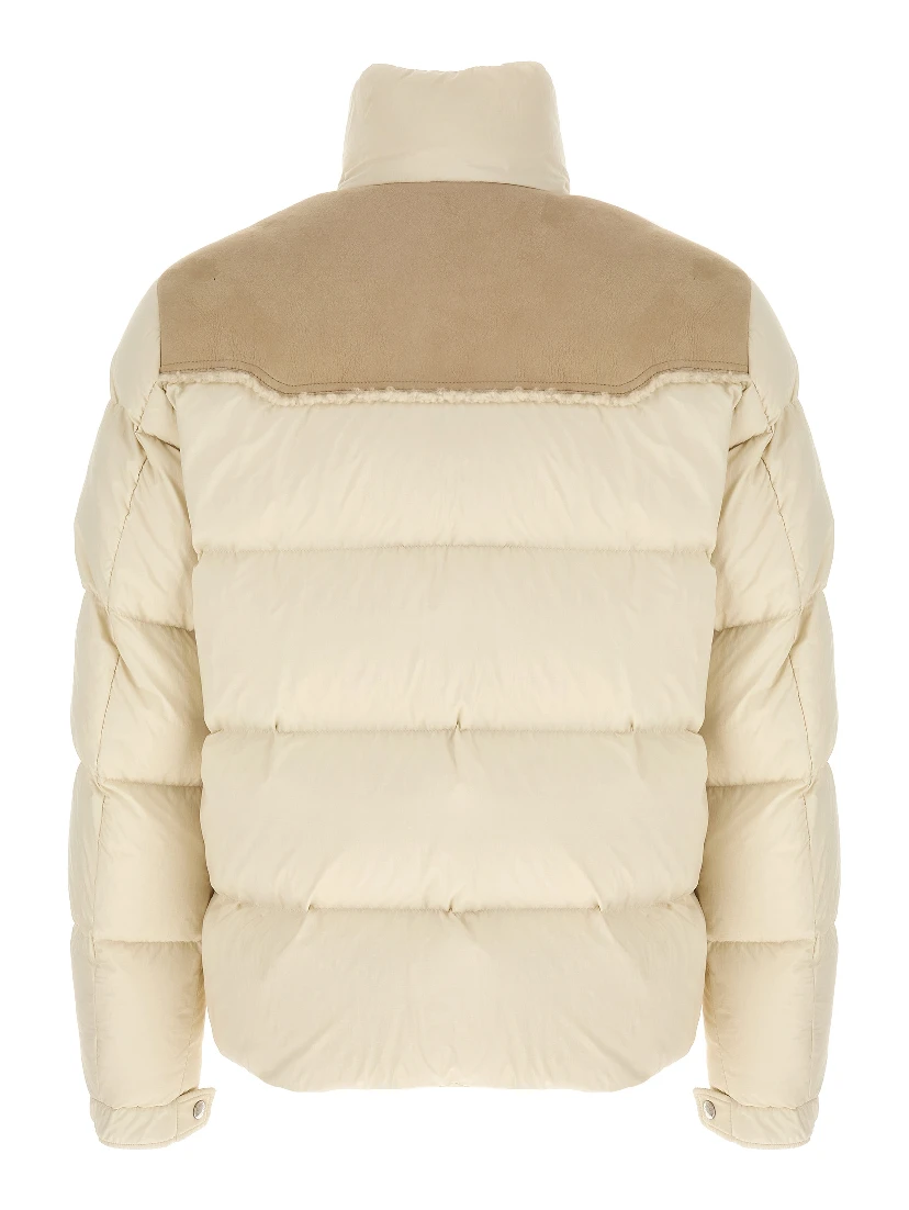Beige Polyamide Full-Length Jacket