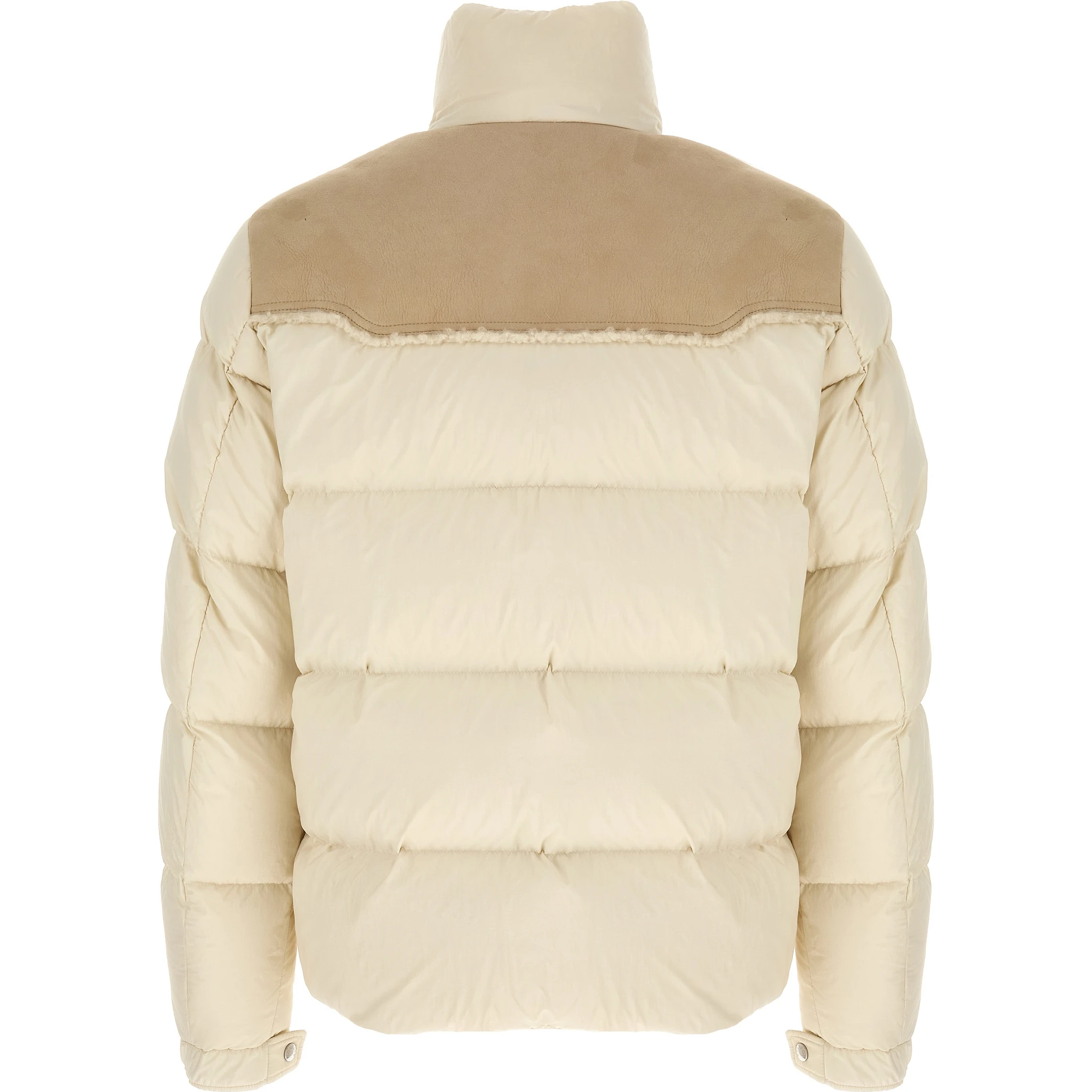 Beige Polyamide Full-Length Jacket