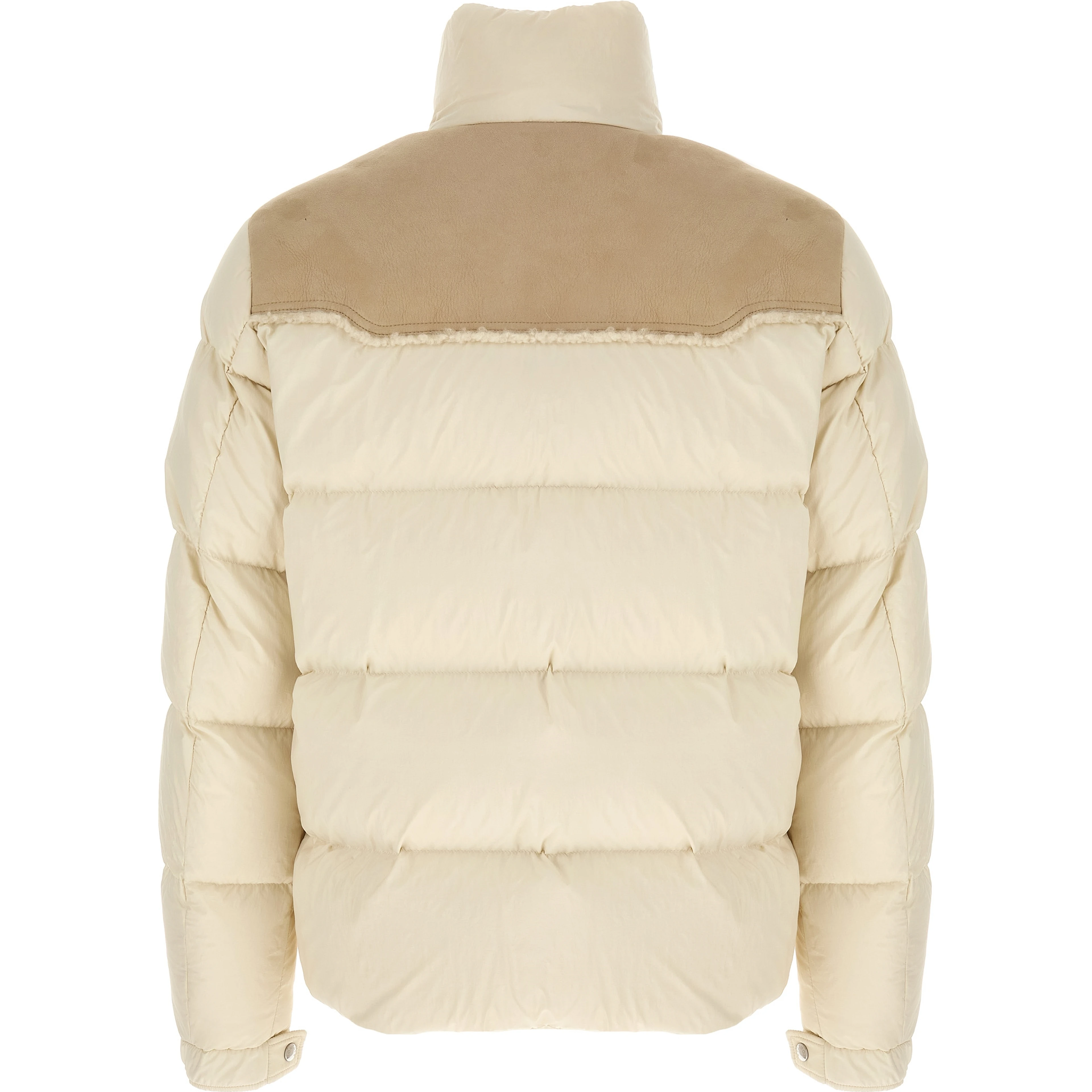 Beige Polyamide Full-Length Jacket