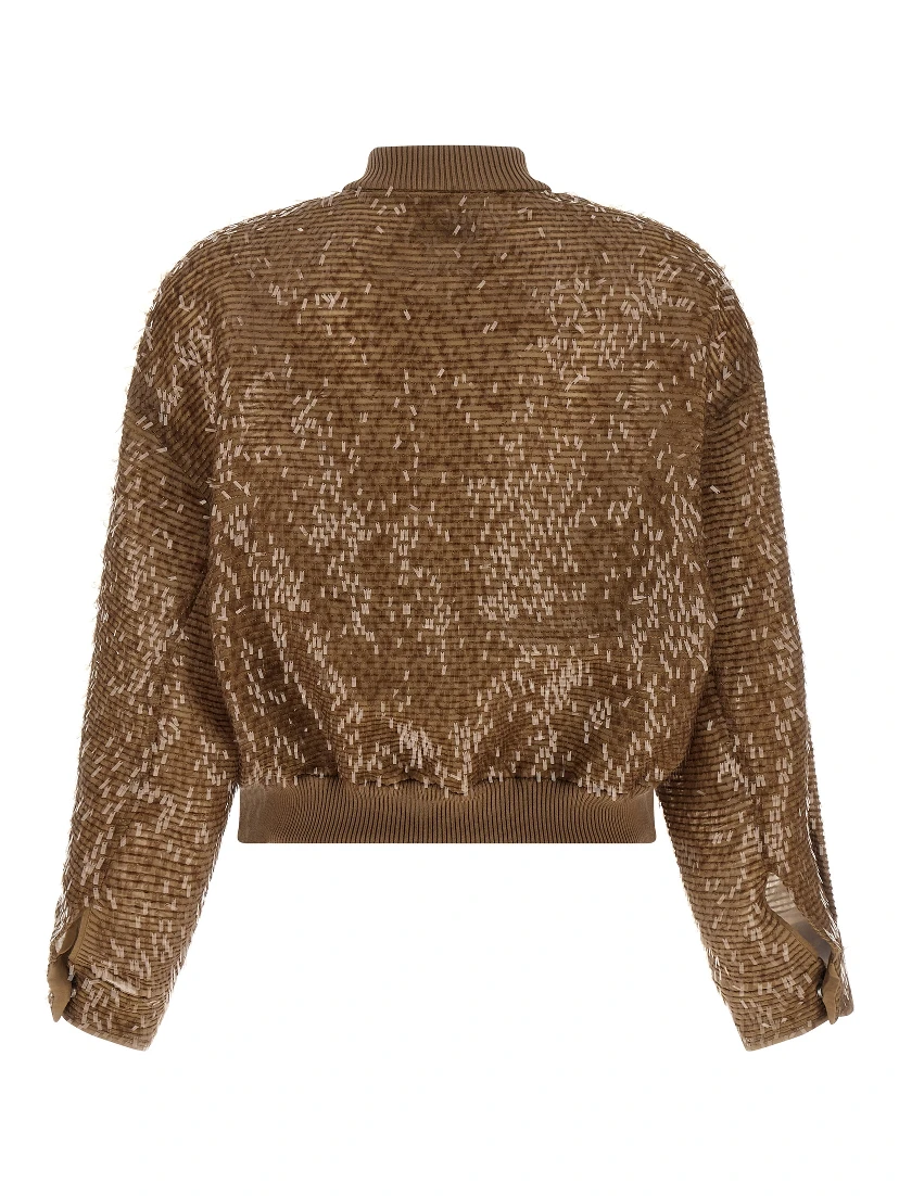 Brown Silk Cardigan