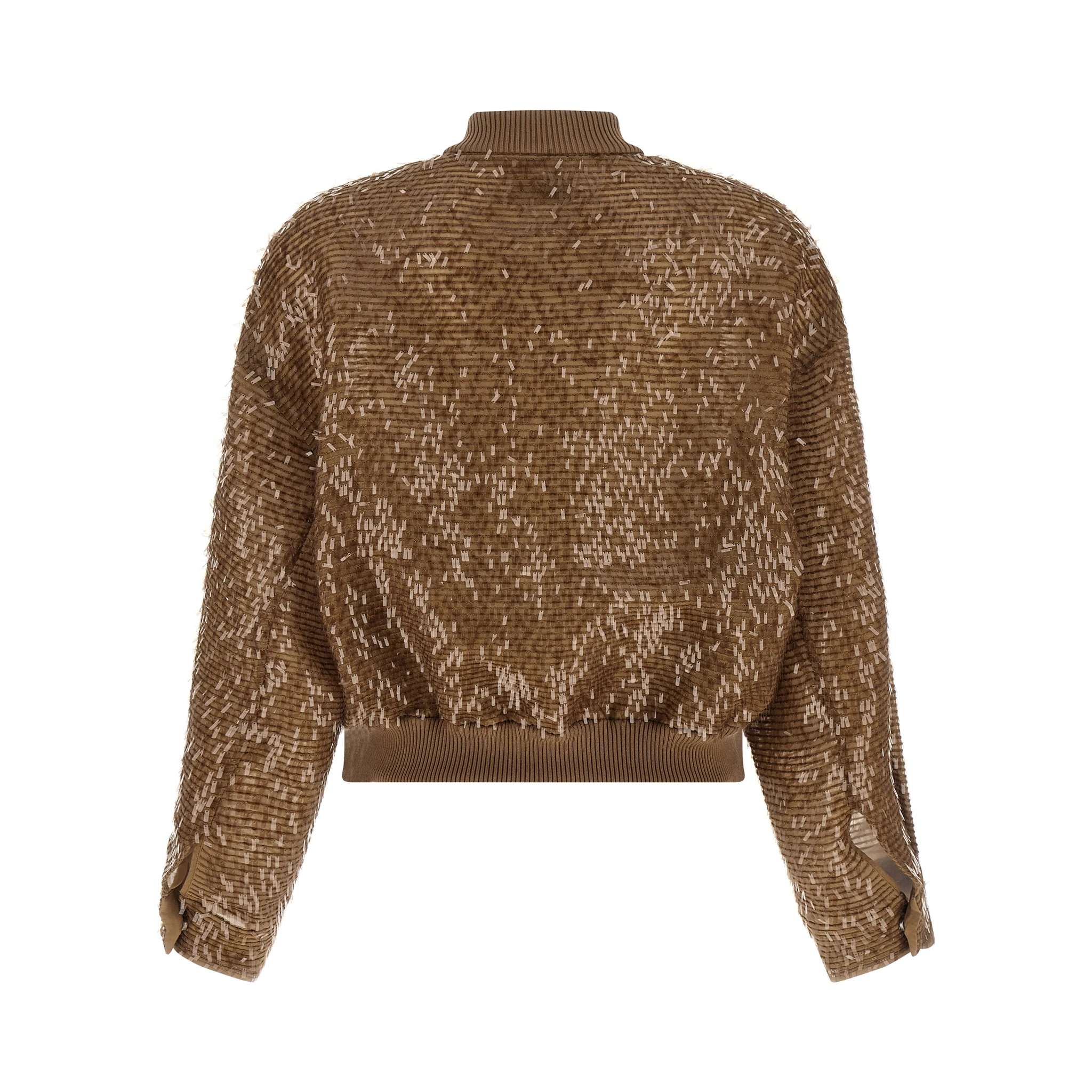 Brown Silk Cardigan