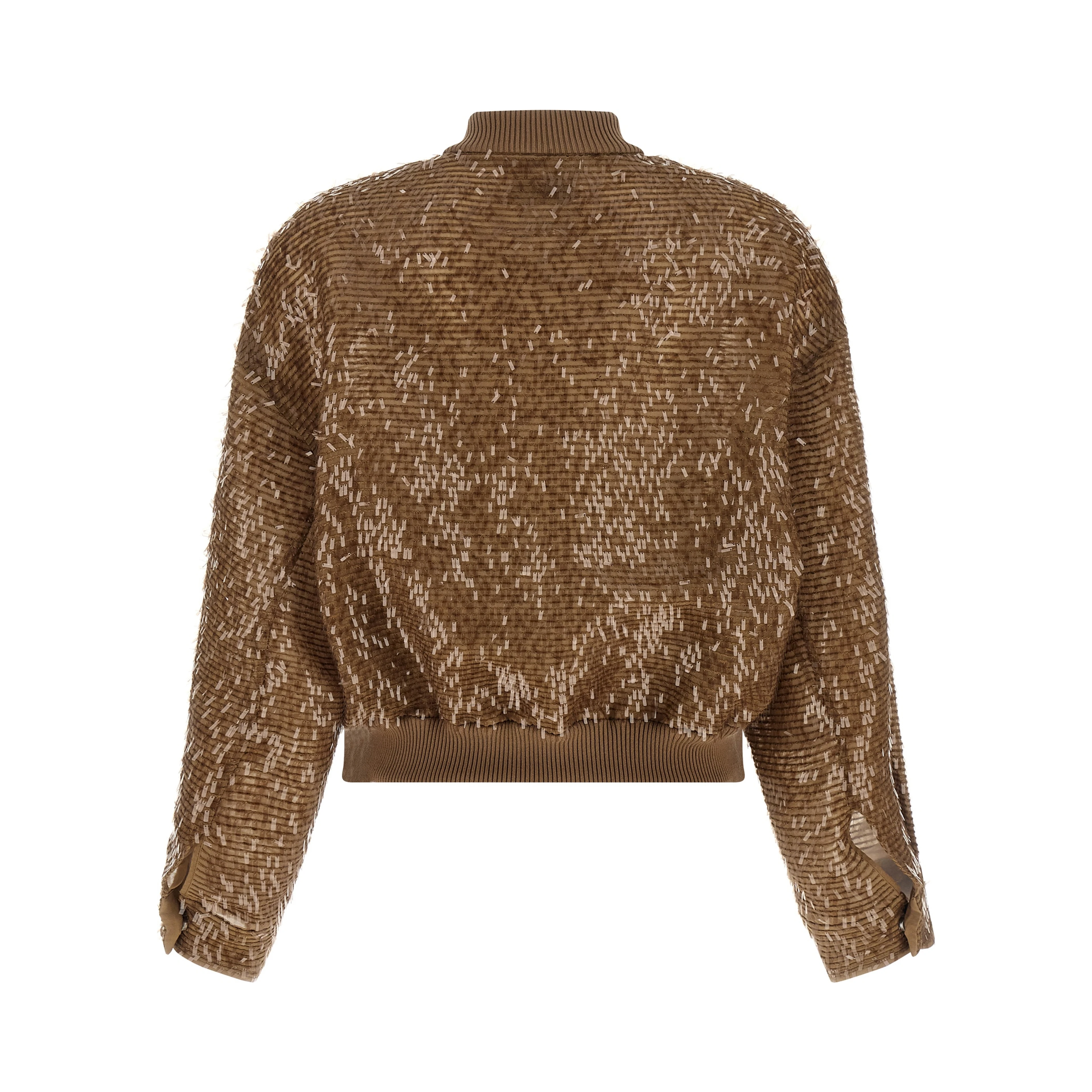 Brown Silk Cardigan