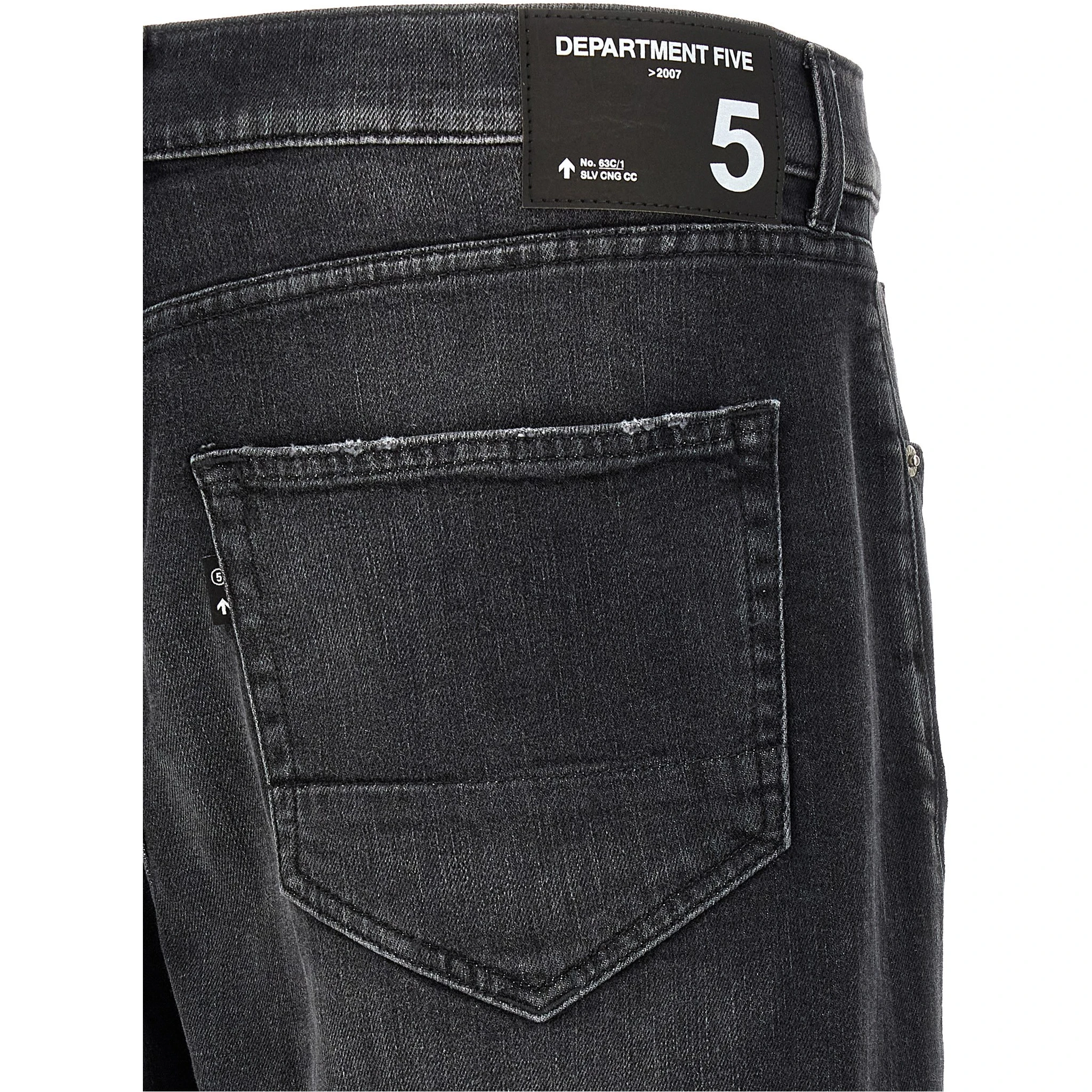 Black Cotton Cropped Jeans