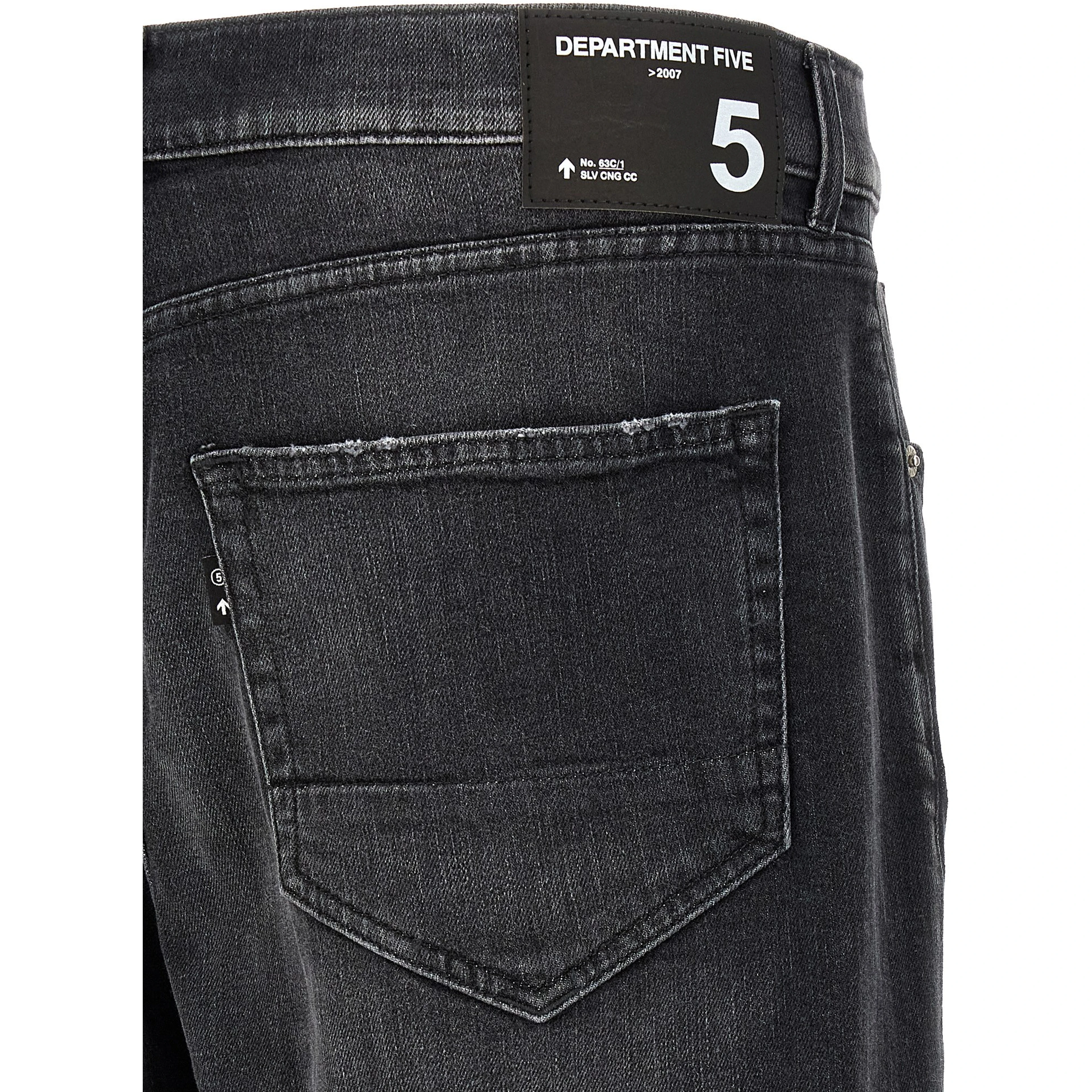 Black Cotton Cropped Jeans