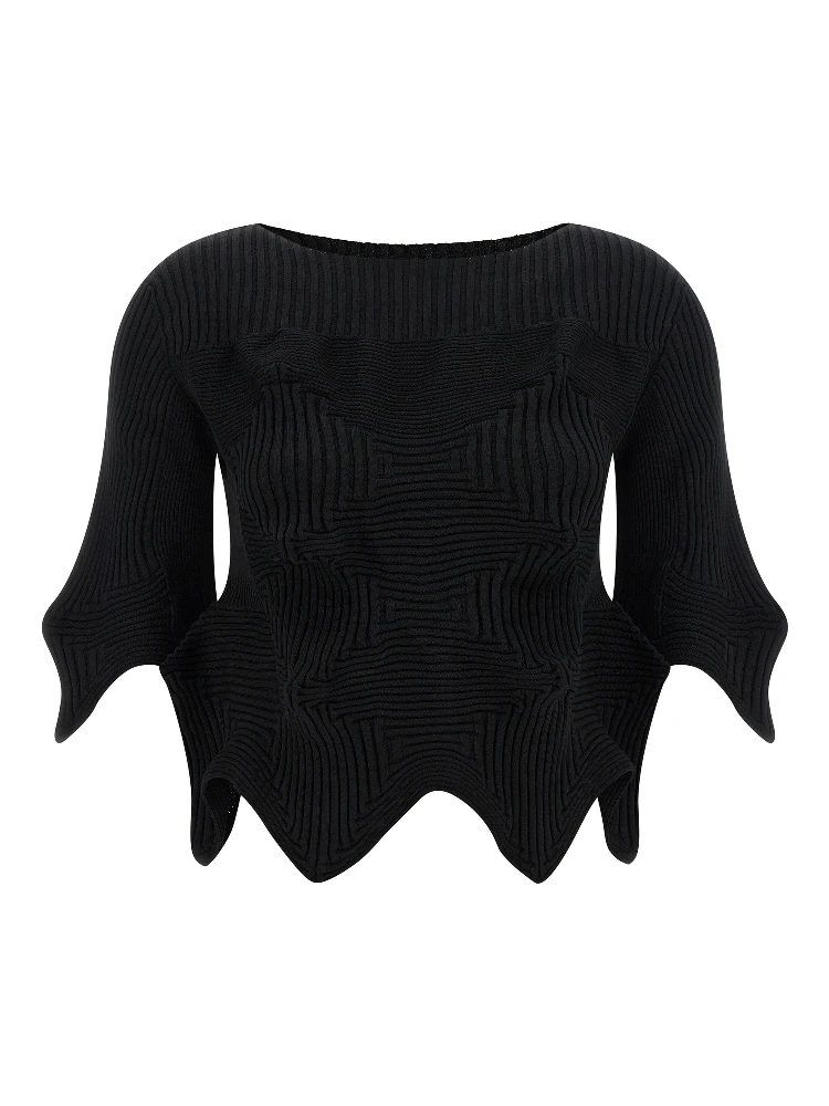 Black Polyester Blouse