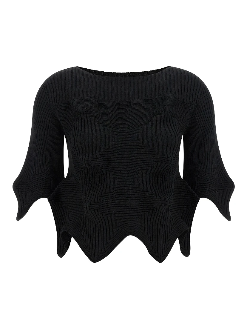 Black Polyester Blouse