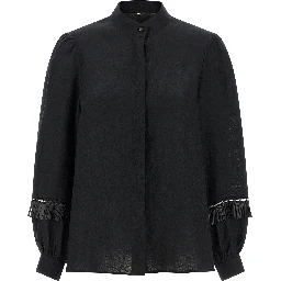 Black Linen Blouse