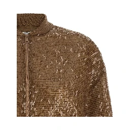 Brown Silk Cardigan