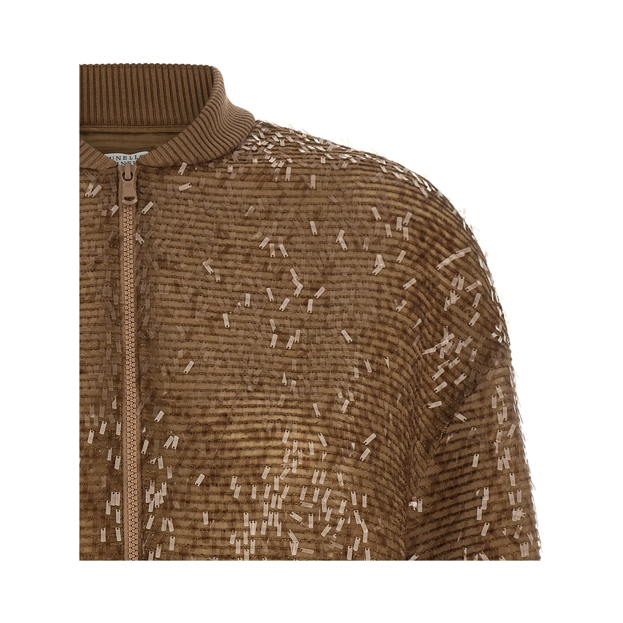 Brown Silk Cardigan