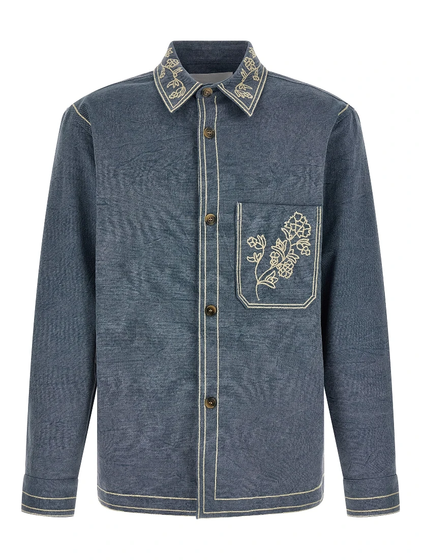 Blue Cotton Blouse