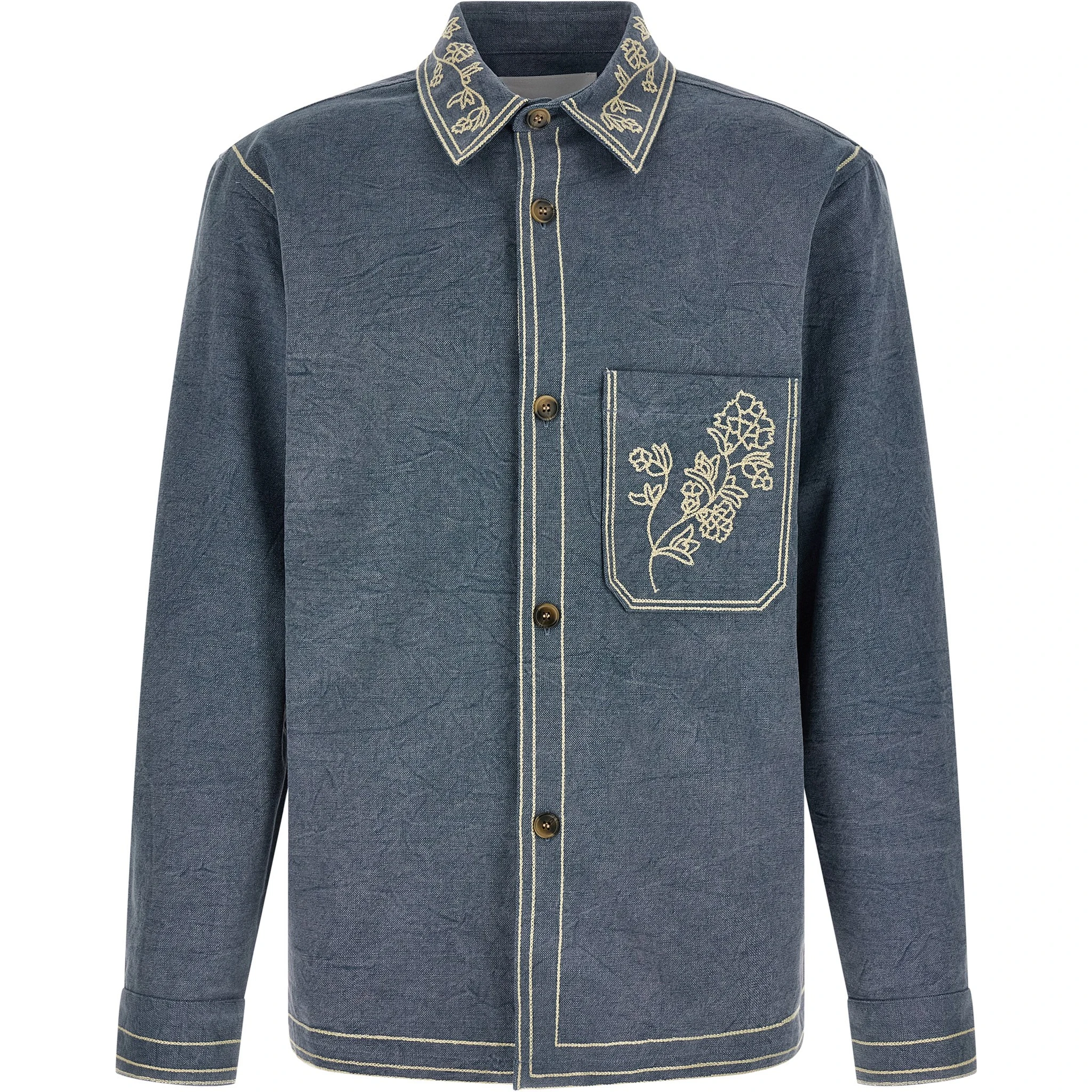 Blue Cotton Blouse
