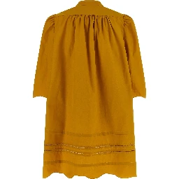 Bicolor Cotton Short Dress