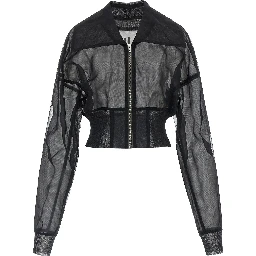 Black Nylon Bomber