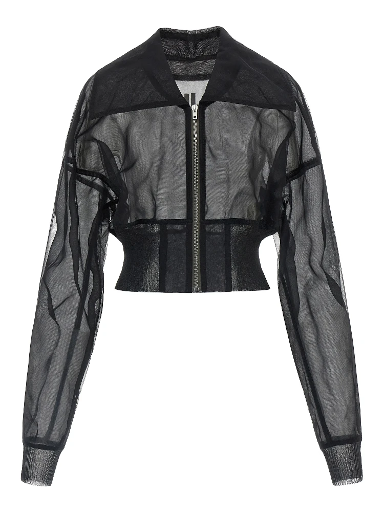 Black Nylon Bomber