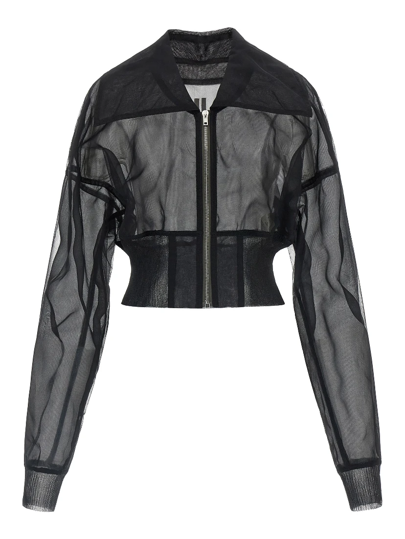 Black Nylon Bomber