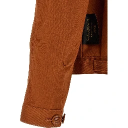 Brown Polyester Shell Jacket