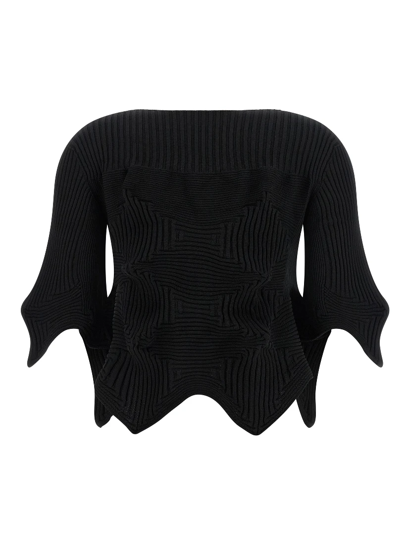 Black Polyester Blouse
