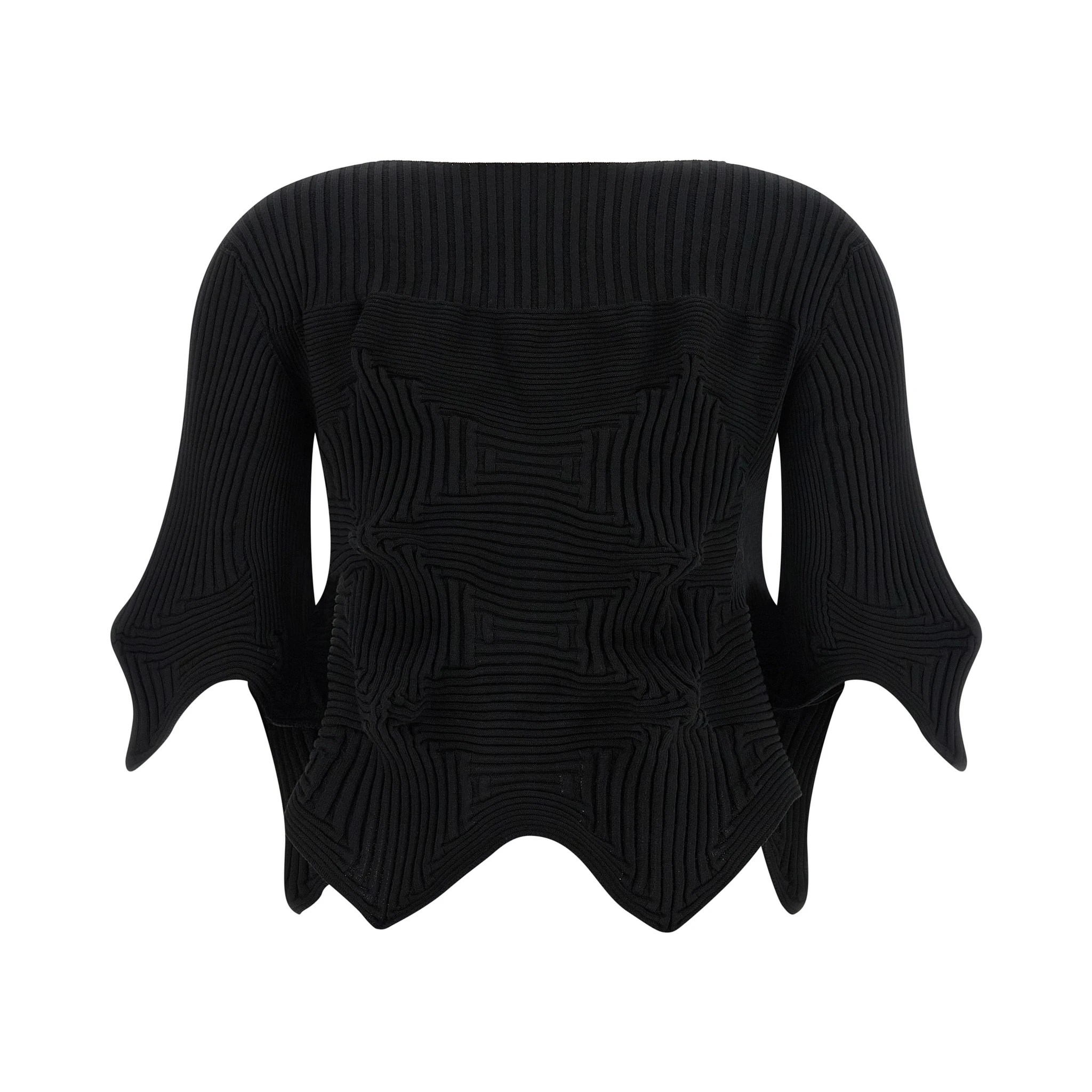 Black Polyester Blouse